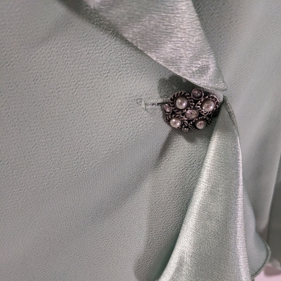 Joseph Ribhoff mint green formal.  Gramma Core size 14 - Picture 4 of 6